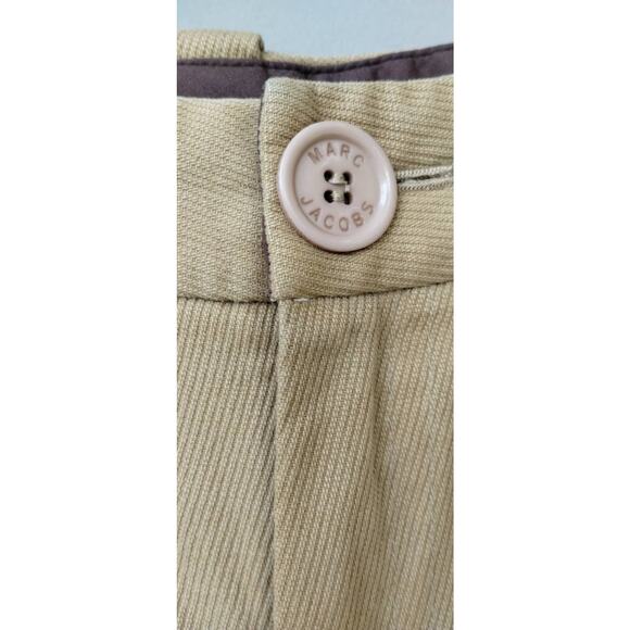 Marc Jacobs Wide Leg Cuffed Corduroy Tan Pants Size 10 - Cotton, flap pockets. - Picture 6 of 9